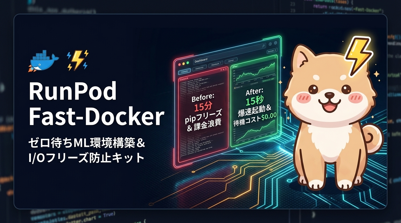 RunPod Fast-Docker 実践導入ガイド──ポッド起動を15秒に短縮し「pipフリーズ」を撲滅する設定手順【画面スクショ解説】